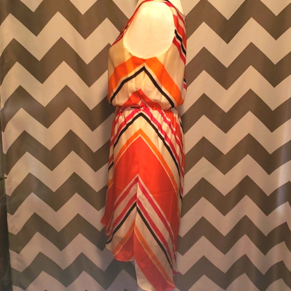 Express silky striped high-low tank dress - Picture 4 of 9